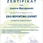 ESG-Reporting Expert Zertifikat